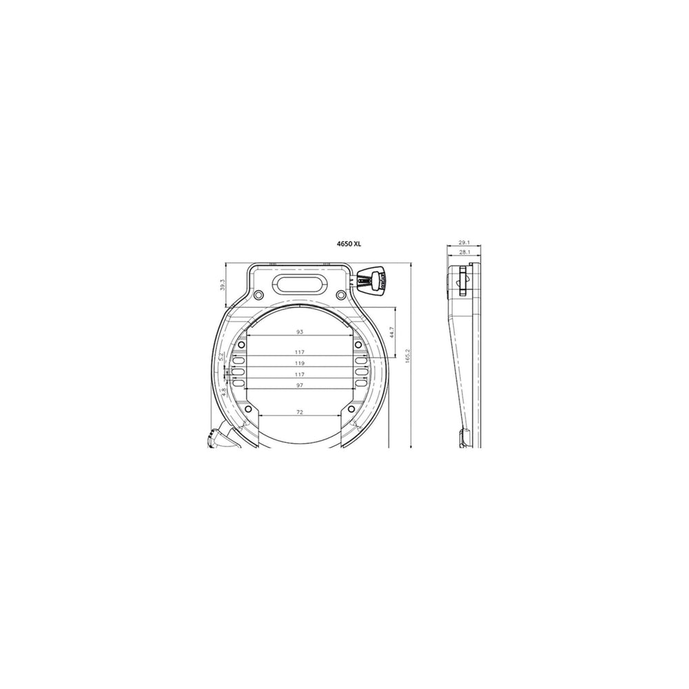 Serrure à anneau Abus Serrure Amparo 4650XL R, ART** (emballage atelier)