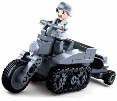 Sluban army wwii motor met tracks (m38-b0680b)