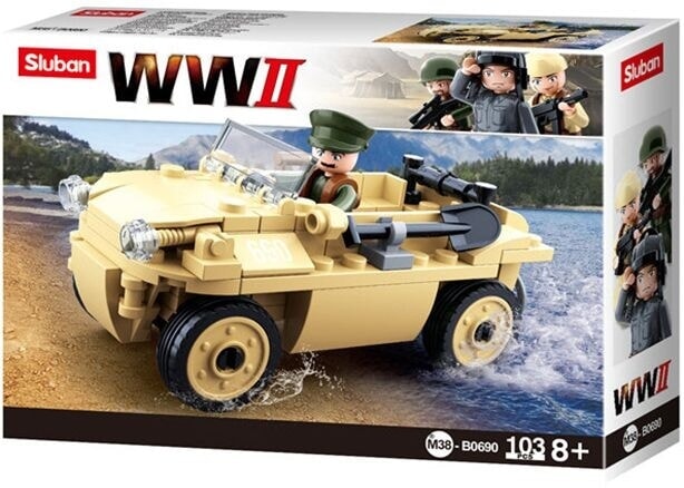Sluban army wwii duits amfibievoertuig (m38-b0690)