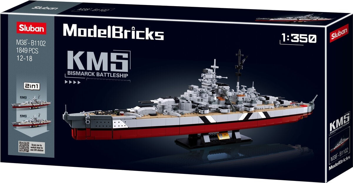 Sluban modelbricks bismark 2 in 1 (m38-b1102)