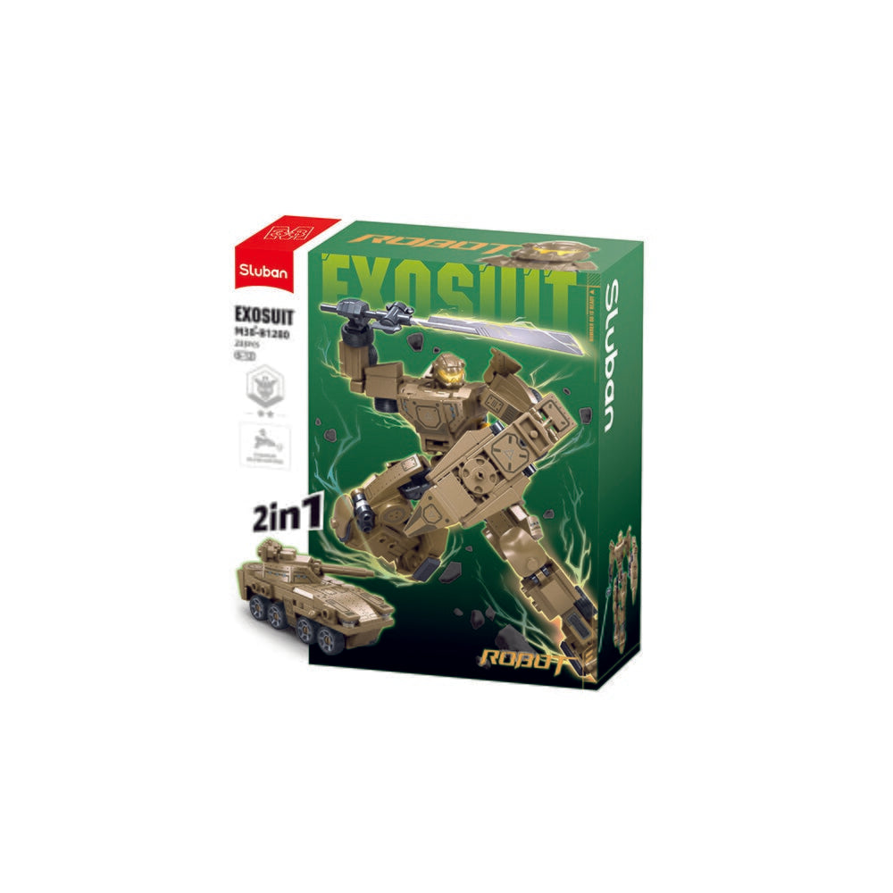 Sluban army gewapend voertuig 2 in 1 (m38-b1280)