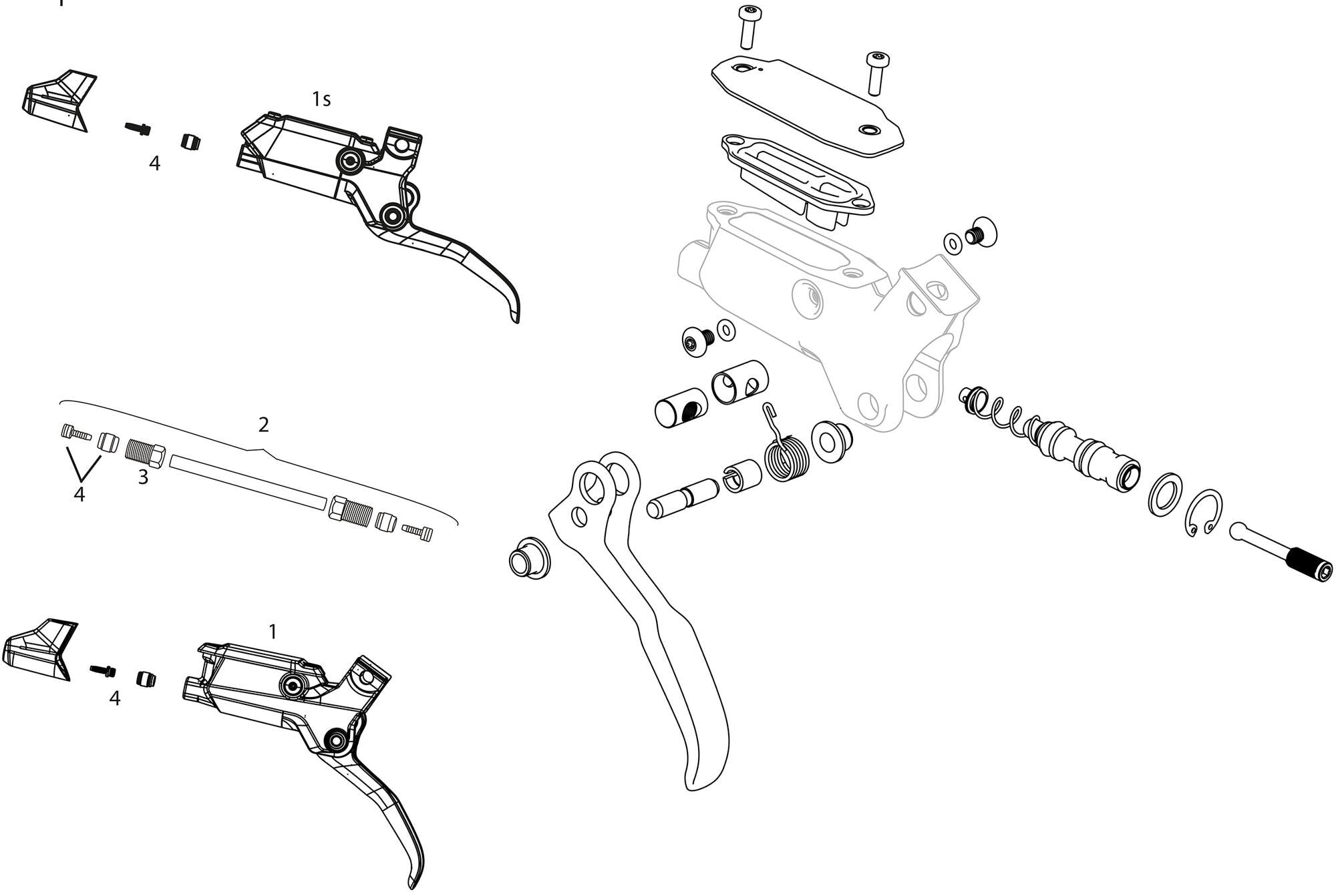 Sram schijfrem db8 disc brake db8 rear 1800mm