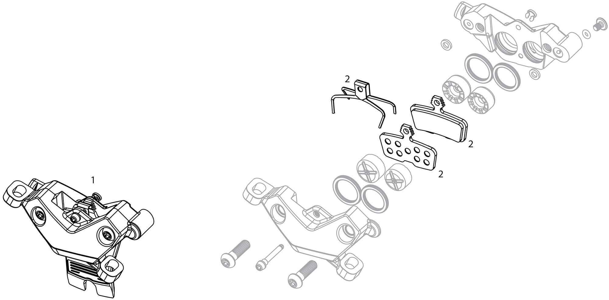 Sram schijfrem db8 stealth disc brake db8 stealth rear 2000mm