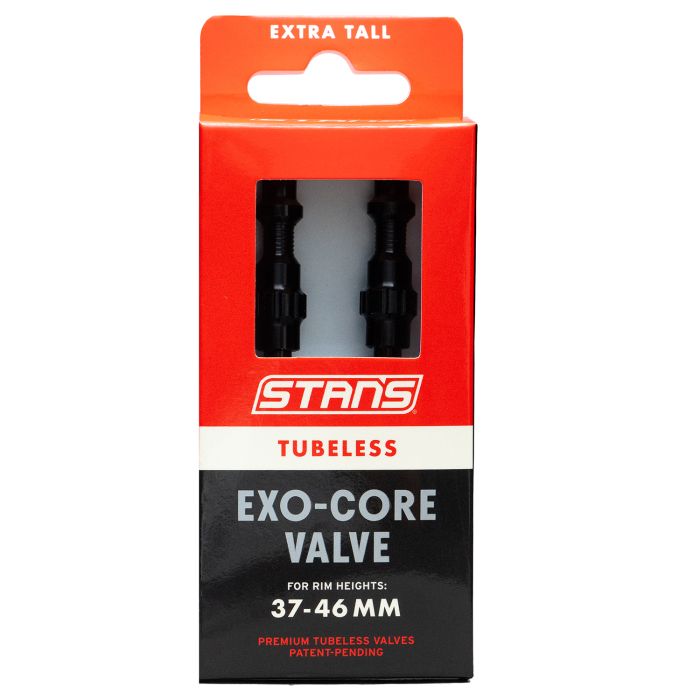 Stan's tubeless exo-core valves - extra tall - black