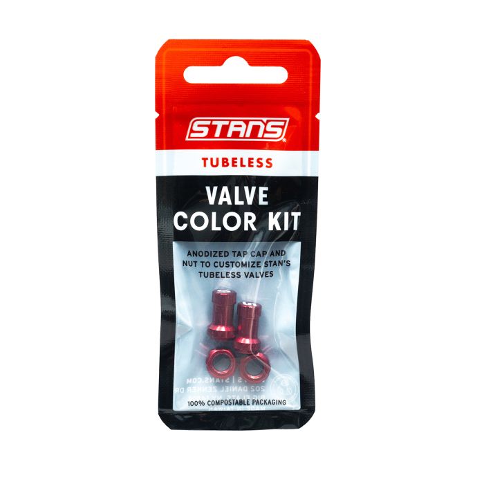 Stan's tubeless valve color kit - red