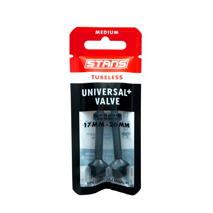 Stan's tubeless universal+ valves - medium - black