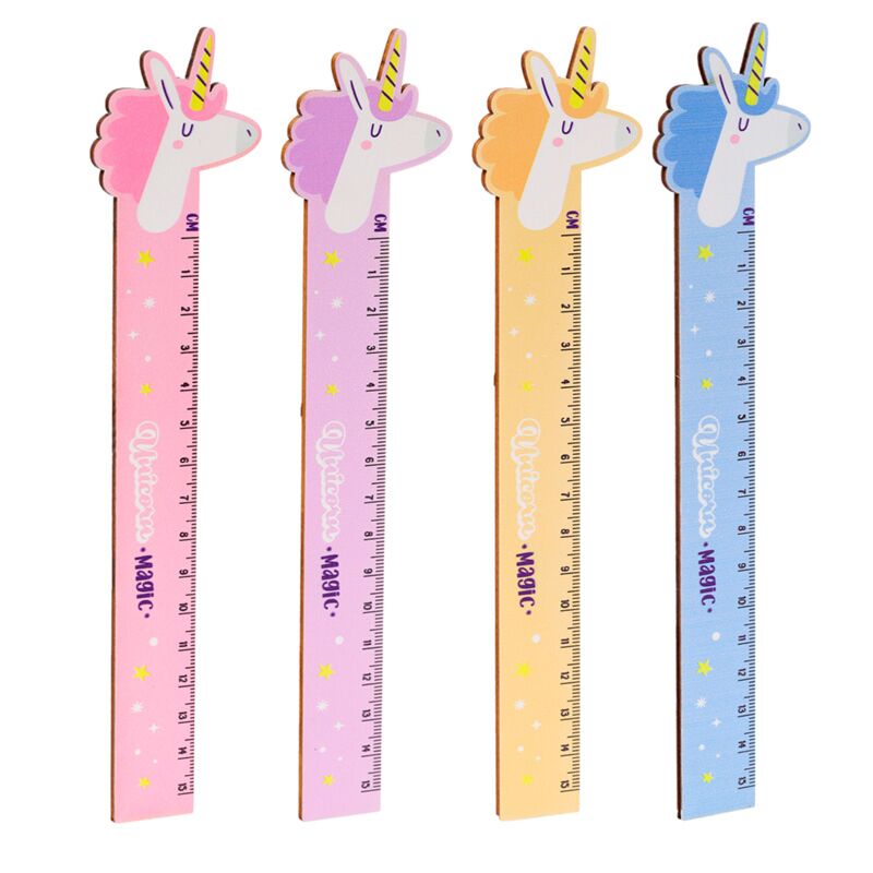 Eenhoorn magie houten liiaal 15cm