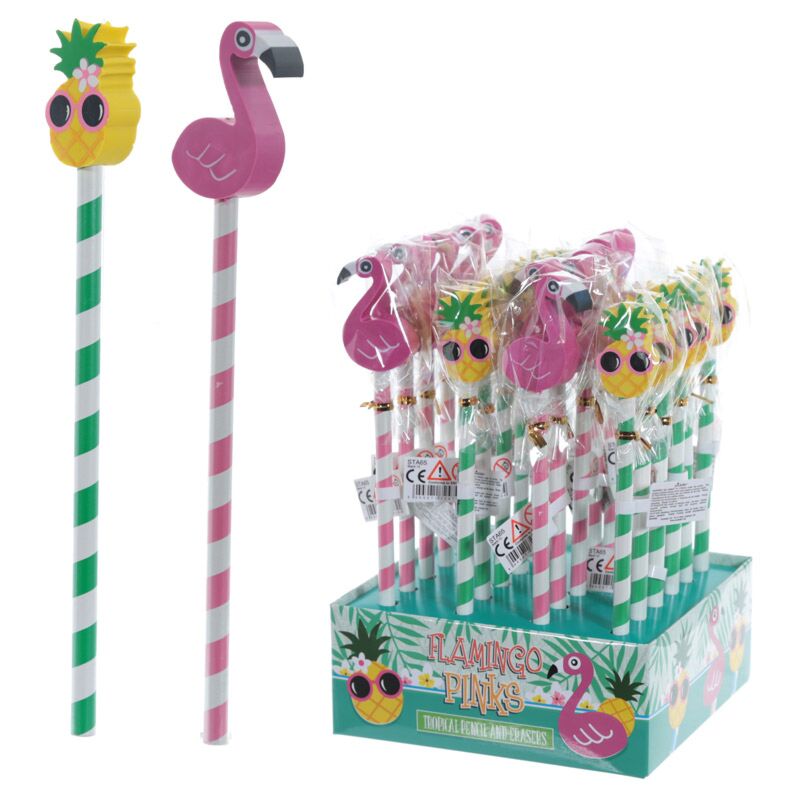 Flamingo en ananas - gum potlood