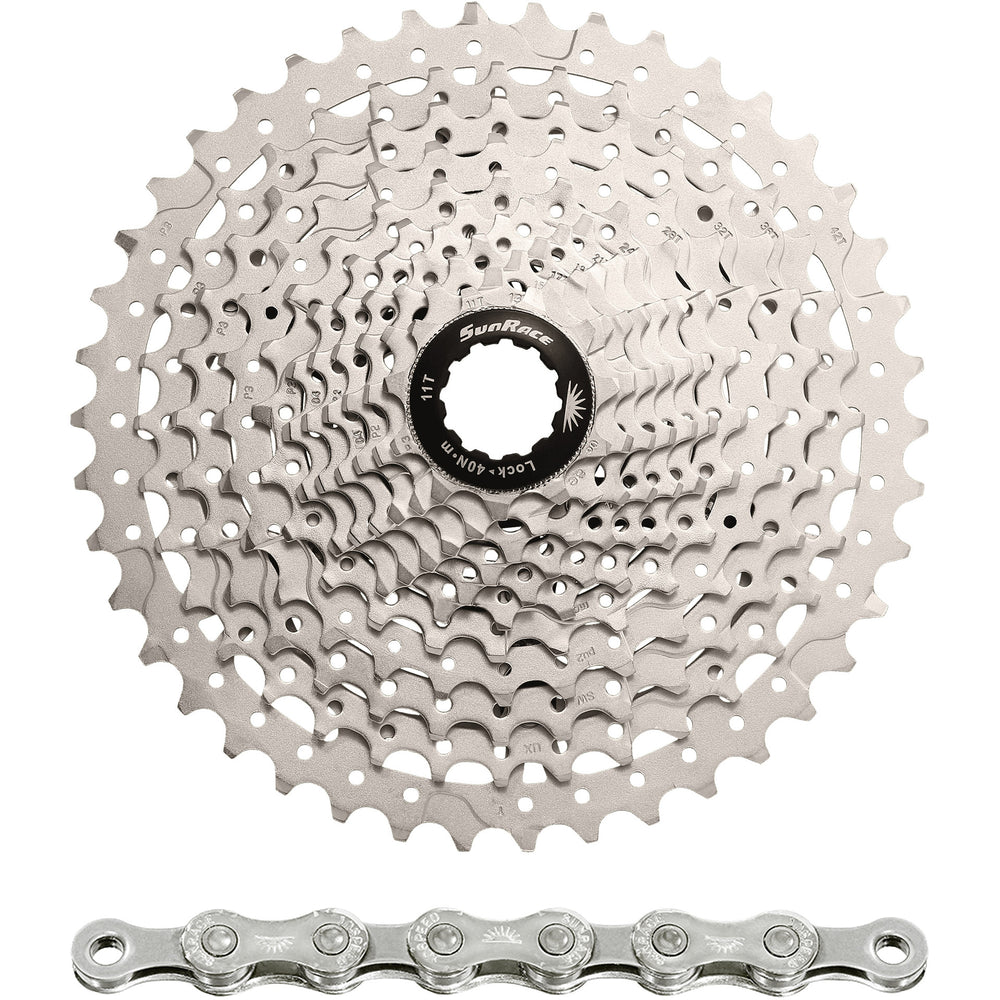Spanninga sunrace combipack csms3 10v 11-40t met ketting cn10a