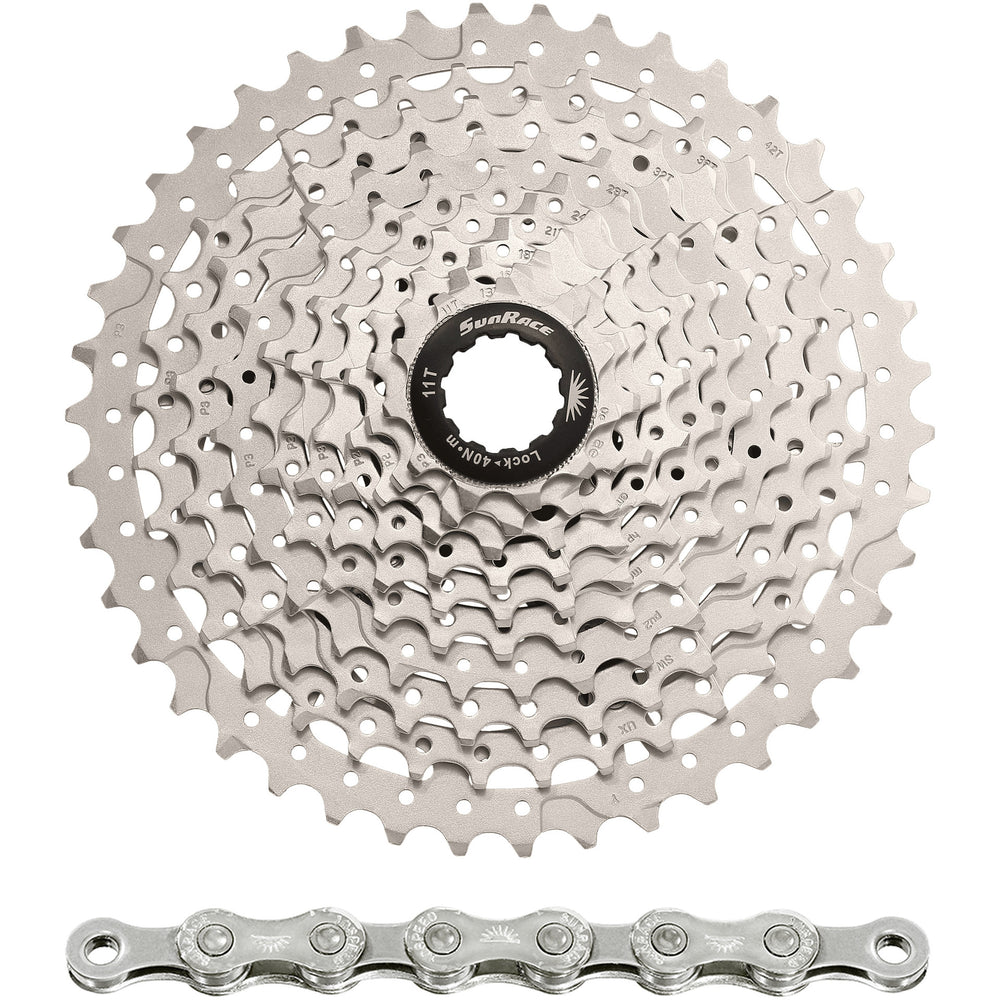 Spanninga sunrace combipack csms3 10v 11-42t met ketting cn10a