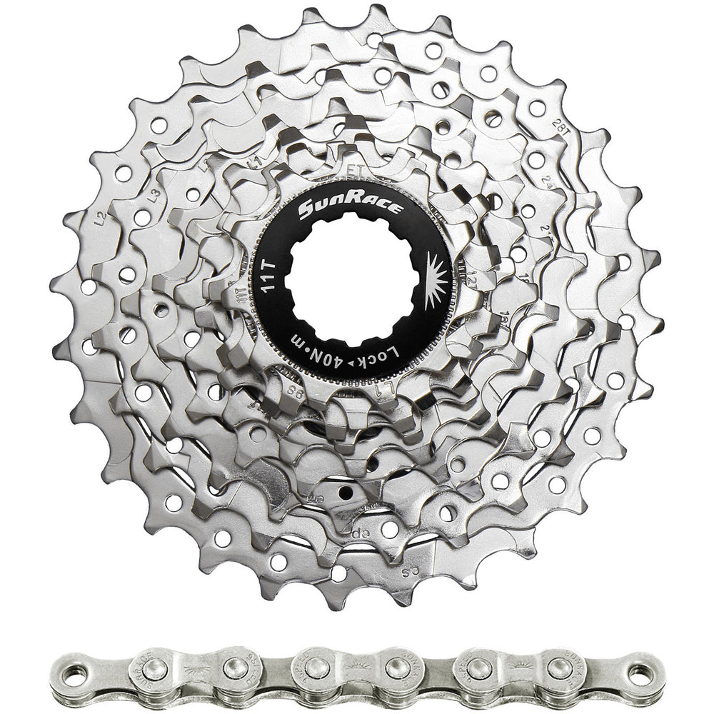 Spanninga sunrace combipack csr91 9v 11-25t met ketting cnm94