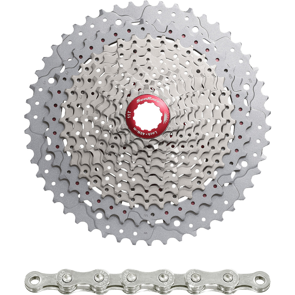 Spanninga sunrace combipack mx8 11v 11-46t met ketting cn11a