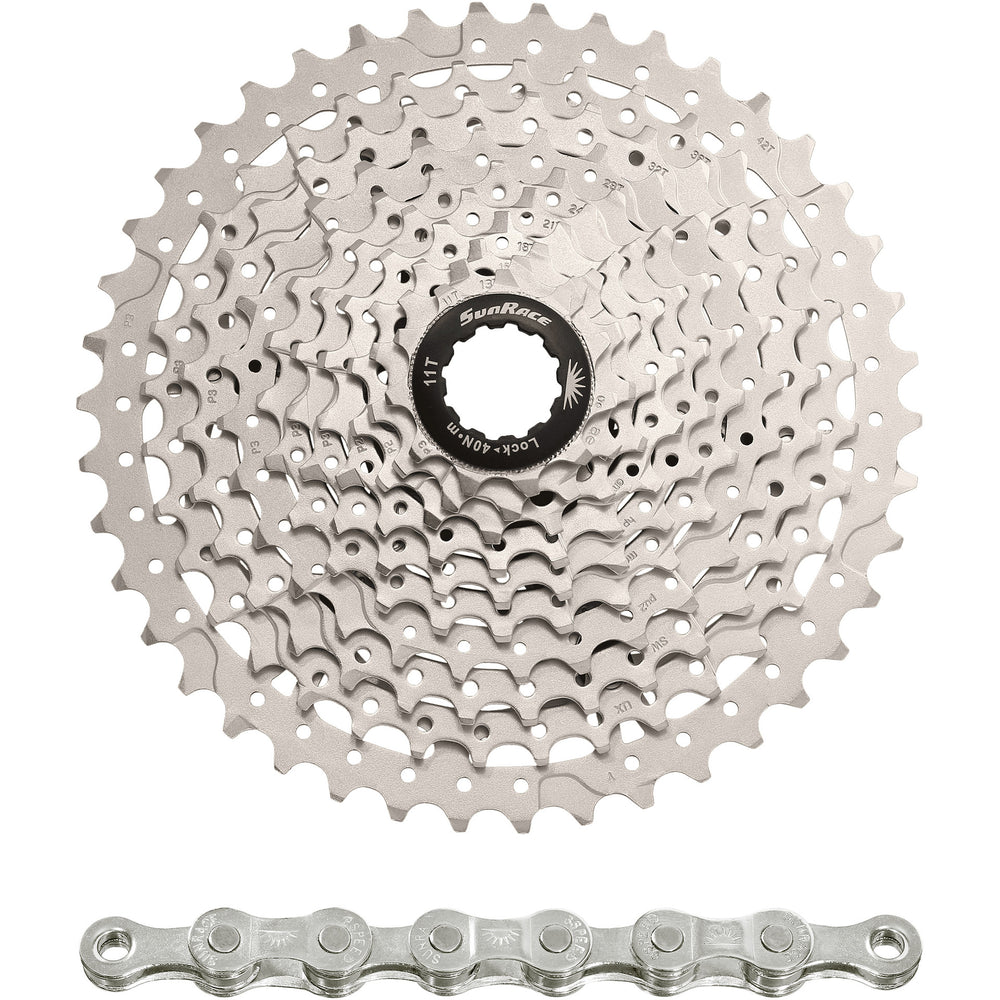 Spanninga sunrace cassette csms3 10v 11-42t metallic (10st)