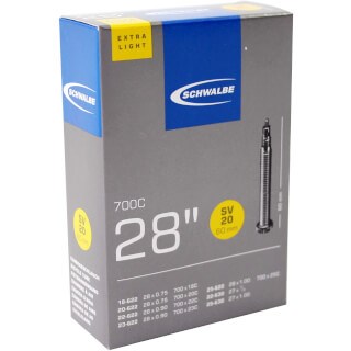 Schwalbe Inner Tube SV20 60mm 28 inch Road 18 25-622 extra light 65gr