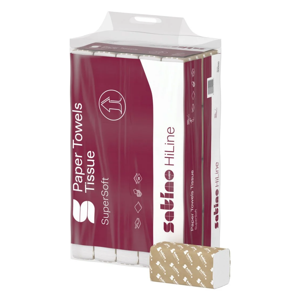 Satino hiline 2-laags papieren handdoekjes 24 x 23 cm (4000 stuks)