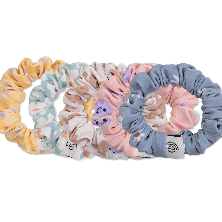 Benodigdheden | meerkleurige scrunchie - set van 5