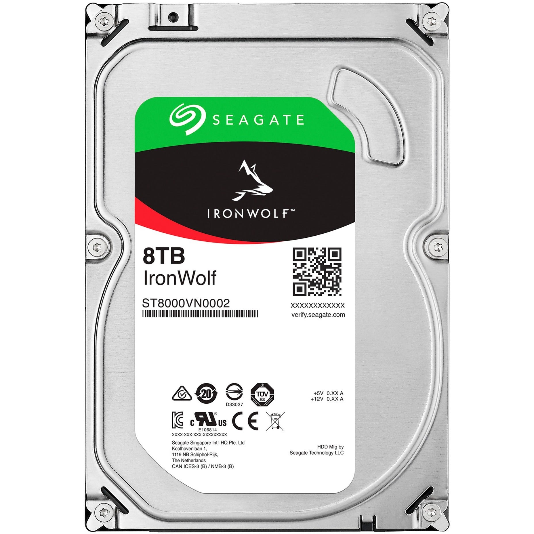 Seagate st8000vn002 ironwolf desktop hdd, 8 tb, 3.5 , 5400 rpm