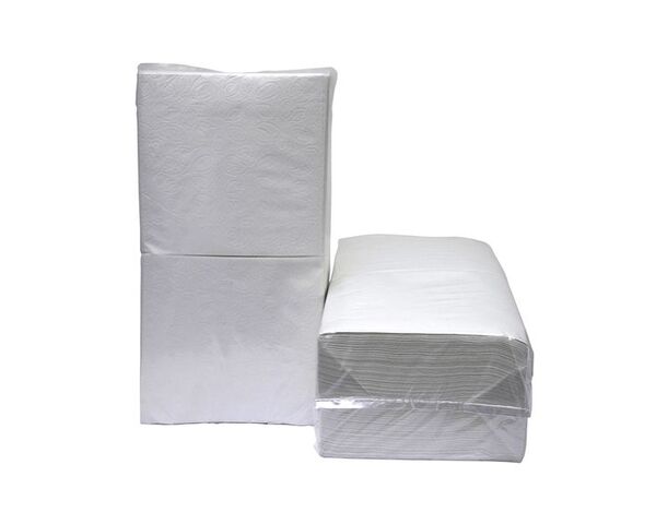 Servetten 1 4 vouw hoog wit 32x31.5cm 1lgs (9x 500 stuks)