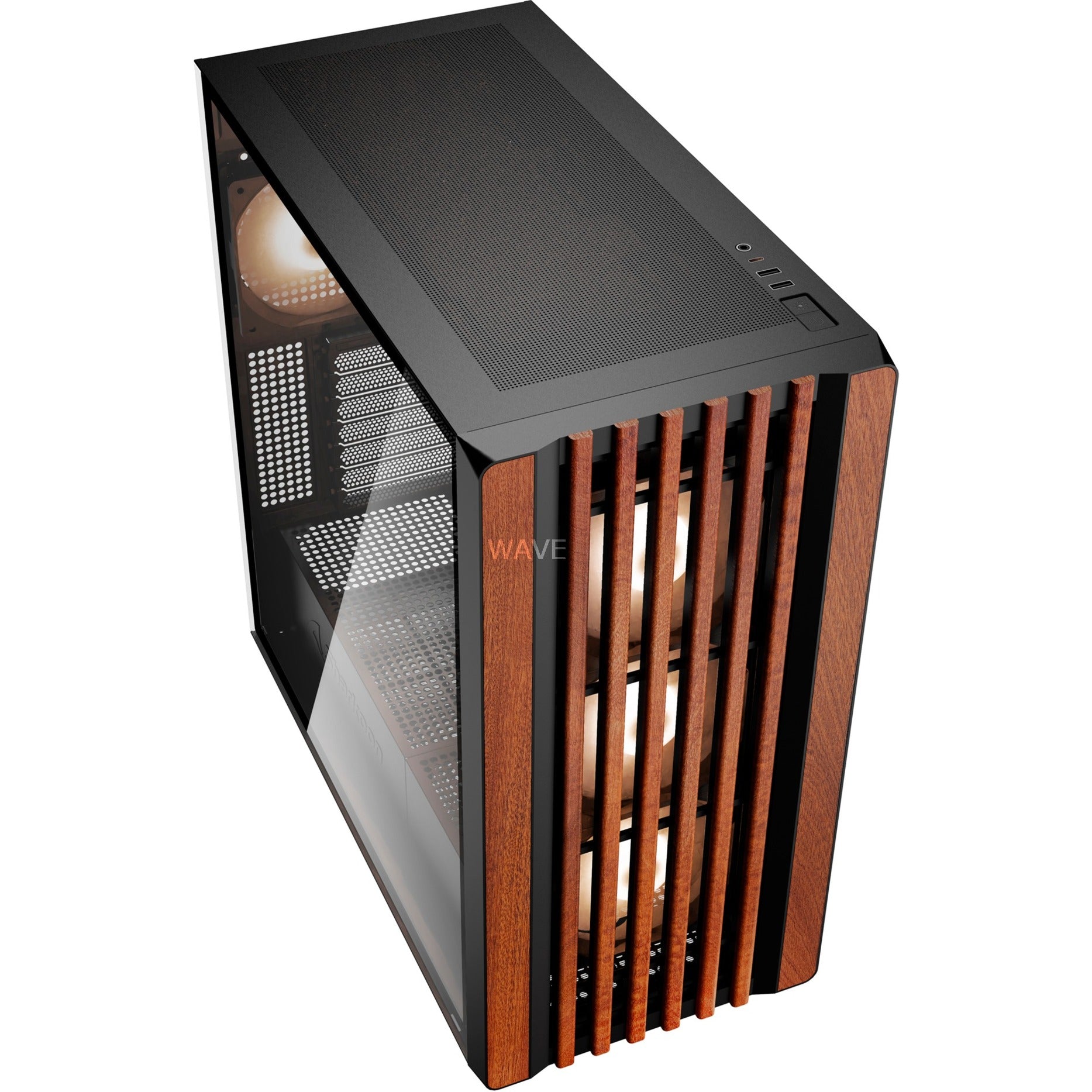 Sharkoon rebel c70g rgb midi tower behuizing (zwart | 2x usb-a | 1x usb-c | rgb | tempered glass)