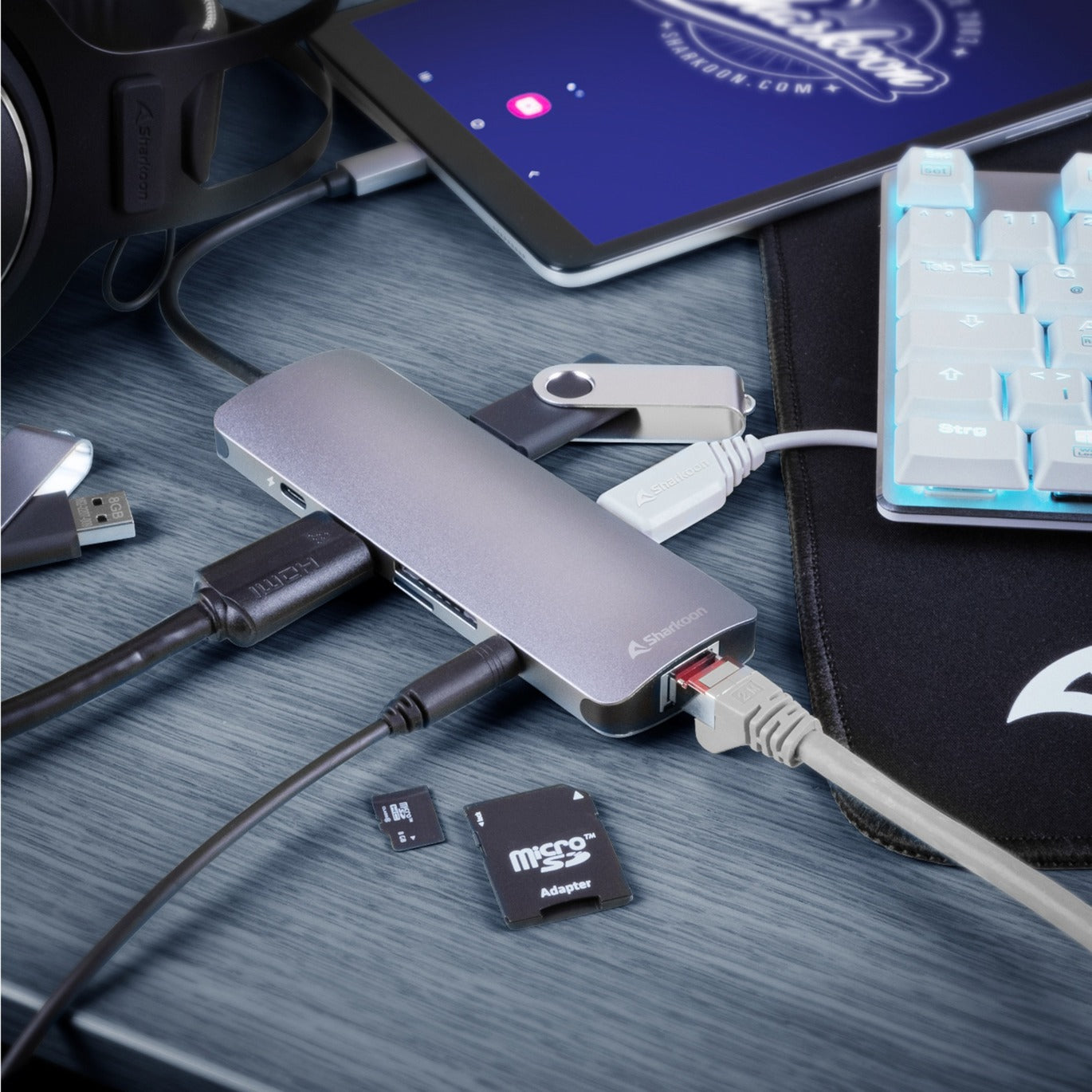 Sharkoon Sharkoon USB 3.0 Type C Combo Adapter