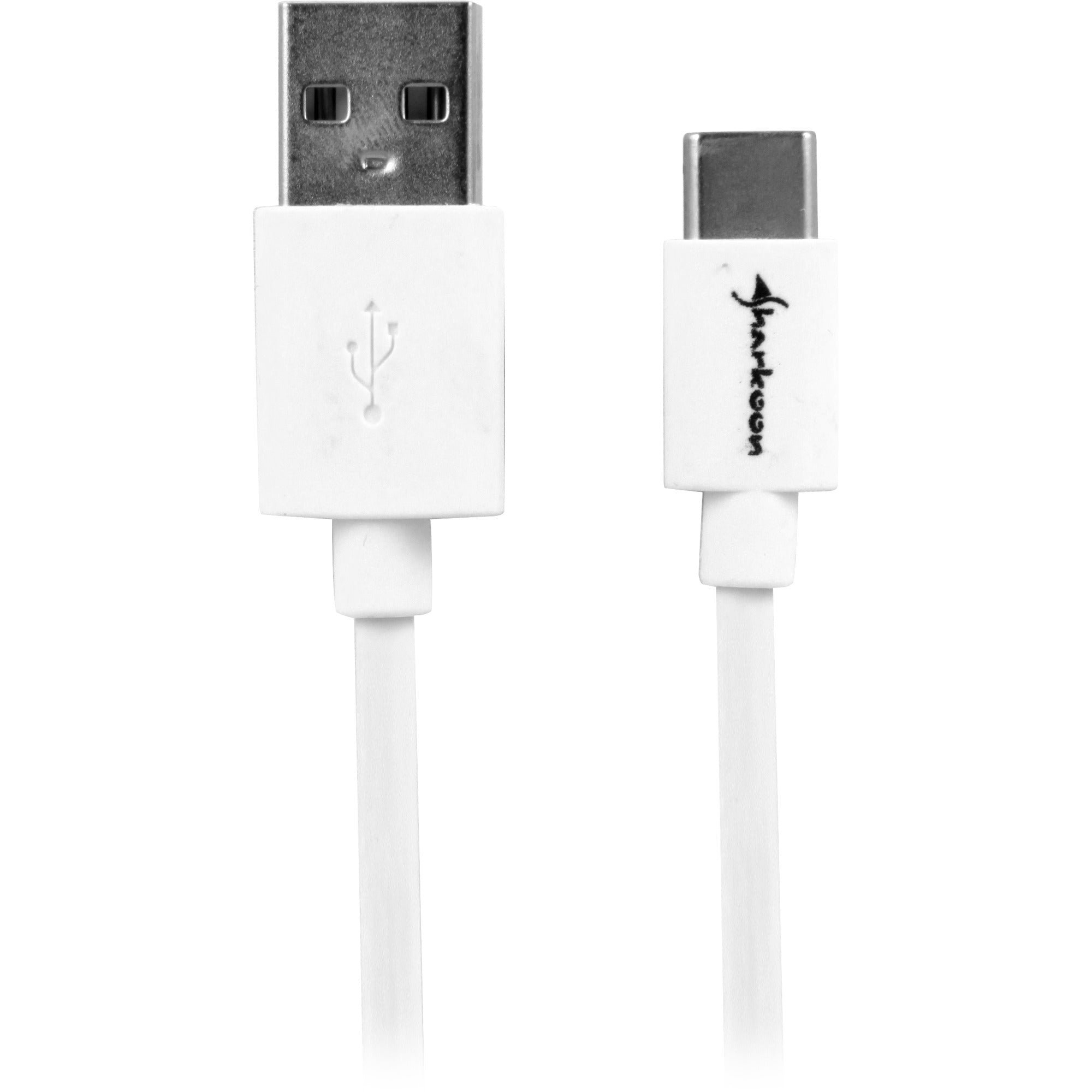 Sharkoon usb-a 2.0 - usb-c kabel (wit, 1 meter)