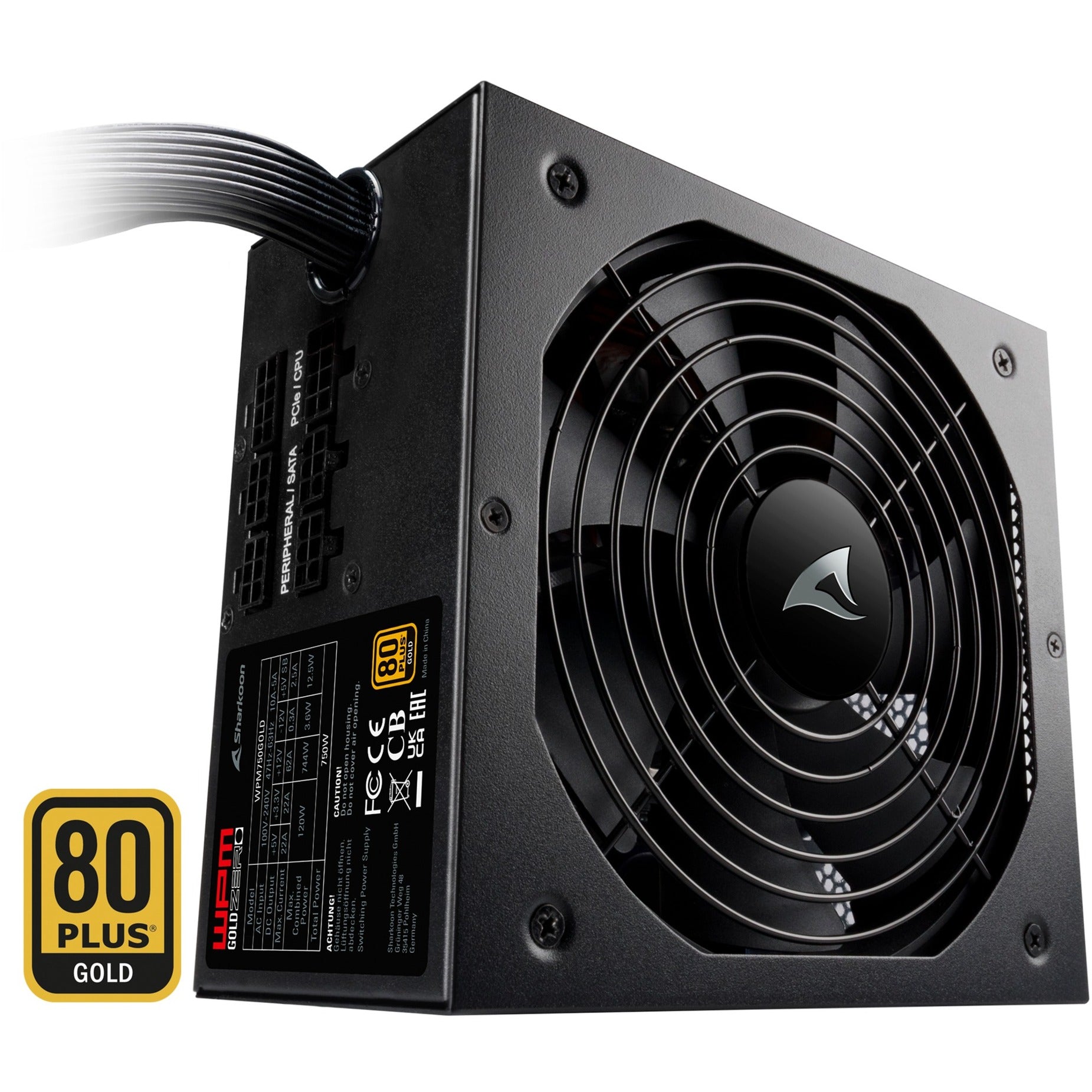 Sharkoon Sharkoon WPM Goud ZERO 750W