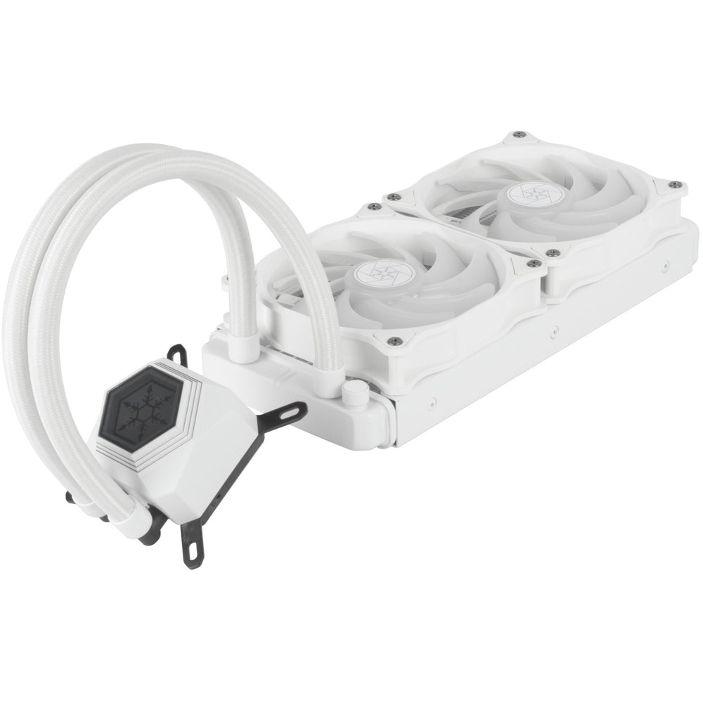 Silverstone sst-pf240w-argb-v2 waterkoeling (wit, incl. rgb controller)