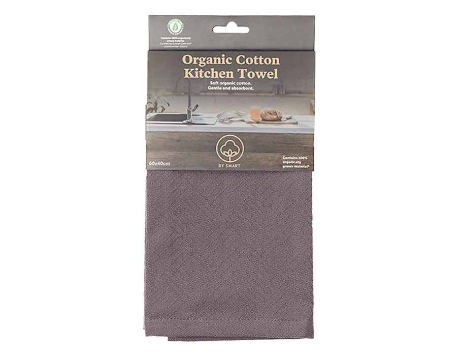 Smart theedoek - 60x40 - antraciet - biokatoen