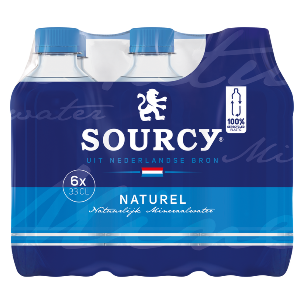 Sourcy blauw mineraalwater naturel (6x33cl)