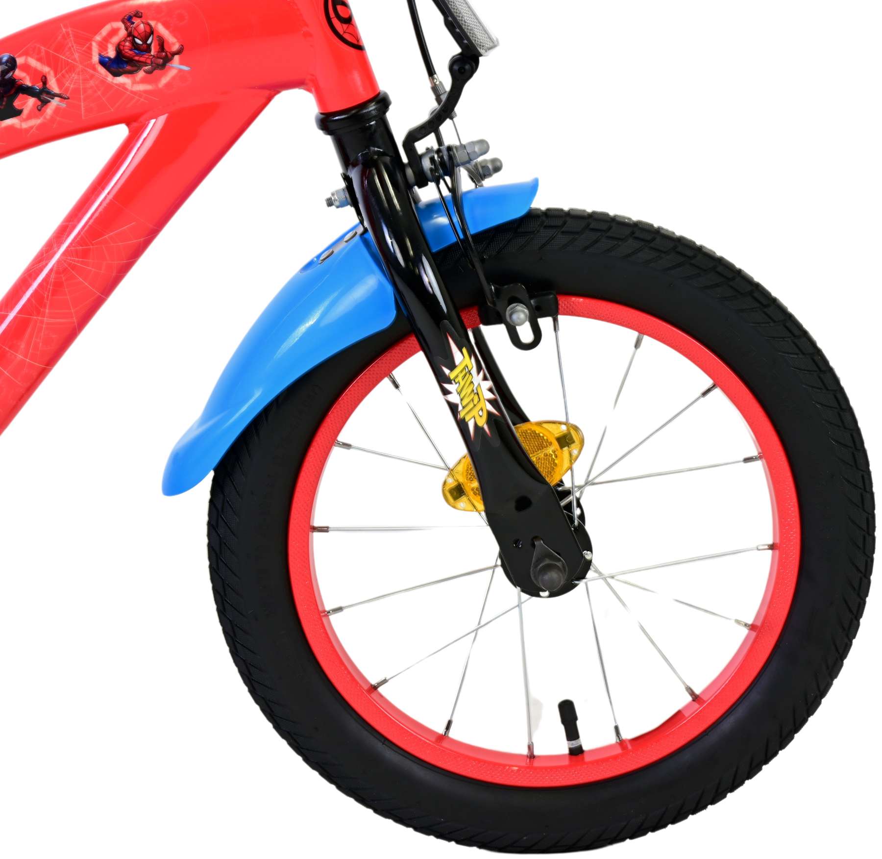 Spiderman wonder spider-man kinderfiets - jongens - 14 inch - rood blauw