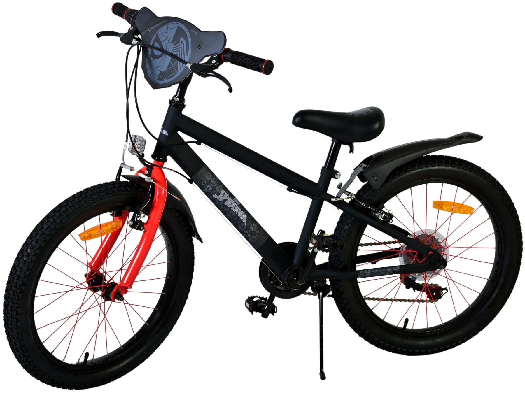 Spider-Man - Kinderfiets - Jongens - 20 inch - Mat Zwart - 2 Handremmen