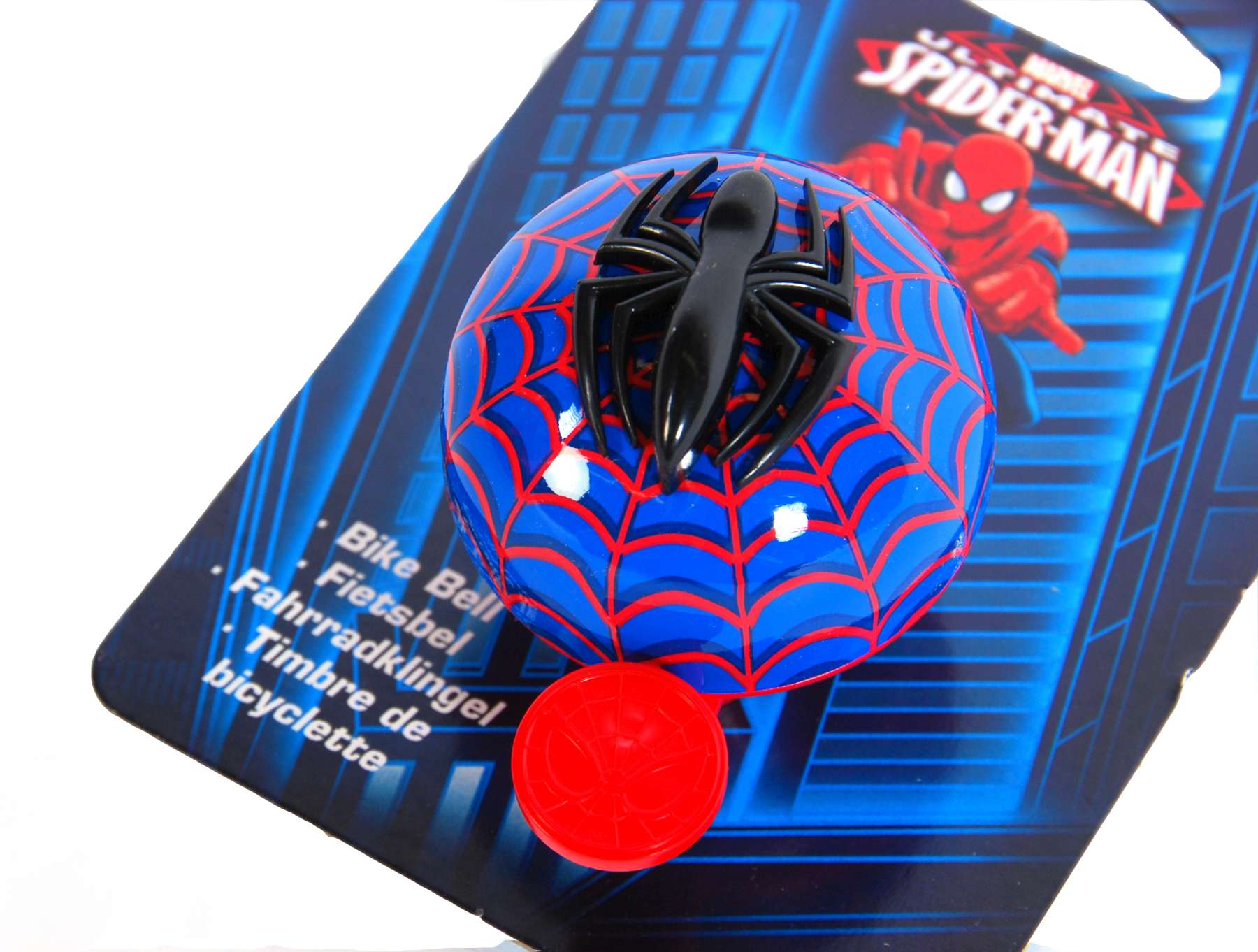 Volare spider-man fietsbel - jongens - blauw