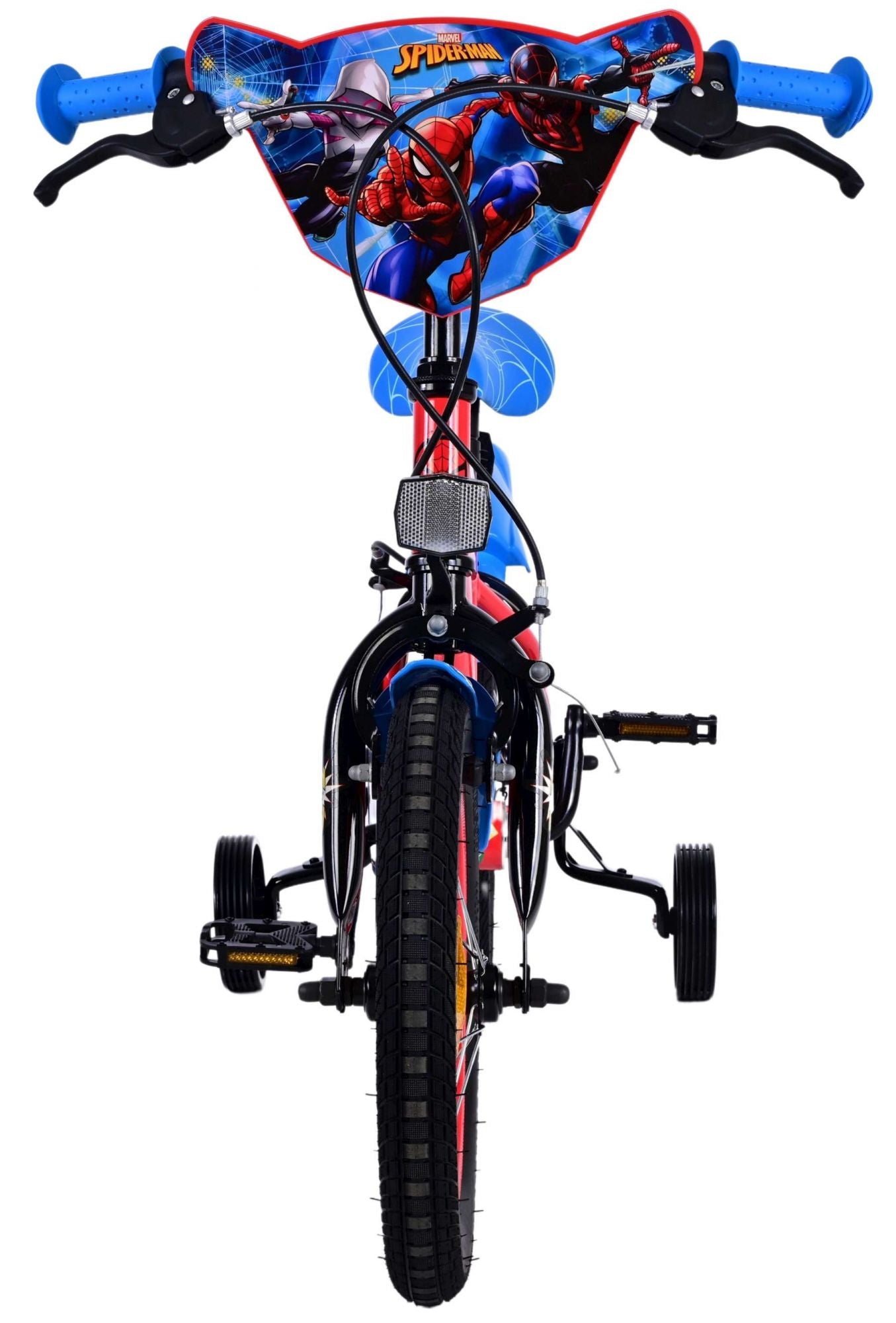 Spiderman ultieme spider-man kinderfiets - jongens - 14 inch - blauw rood - twee handremmen