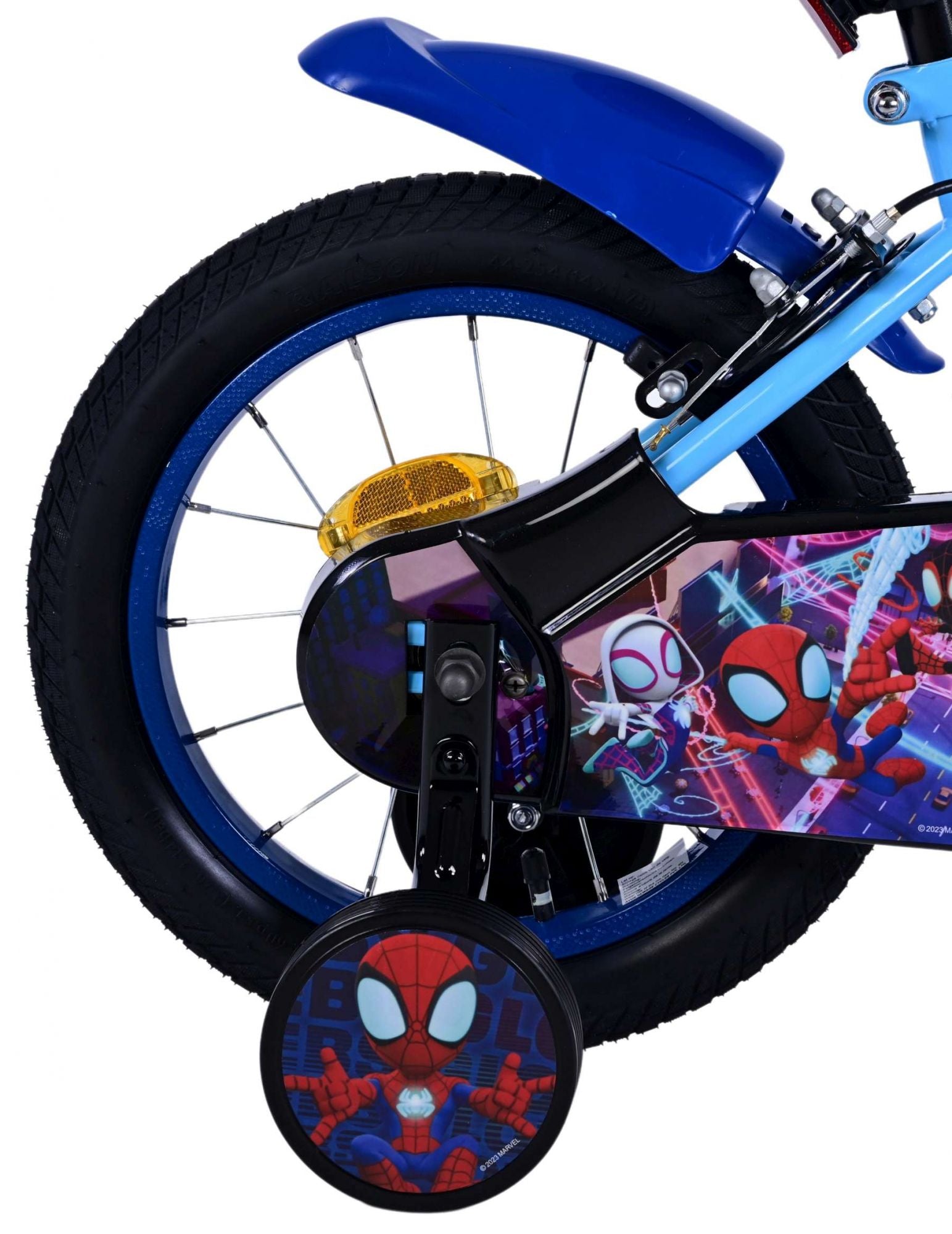 Spidey Kinderfiets - Jongens - 14 inch - Blauw - Twee handremmen