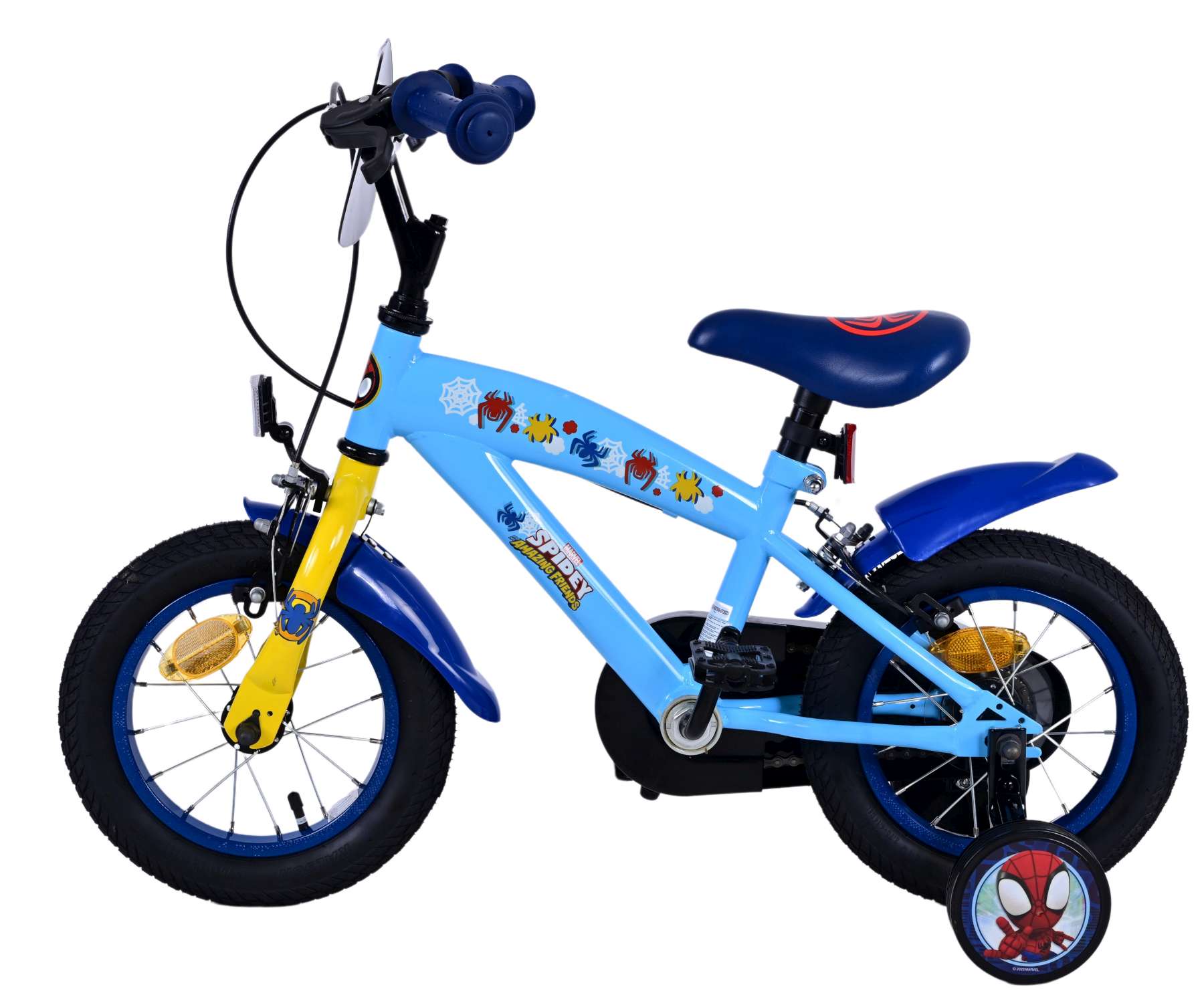 Spidey en zijn geweldige vrienden Spidey Kinderfiets Jongens 12 inch Blauw Twee handremmen