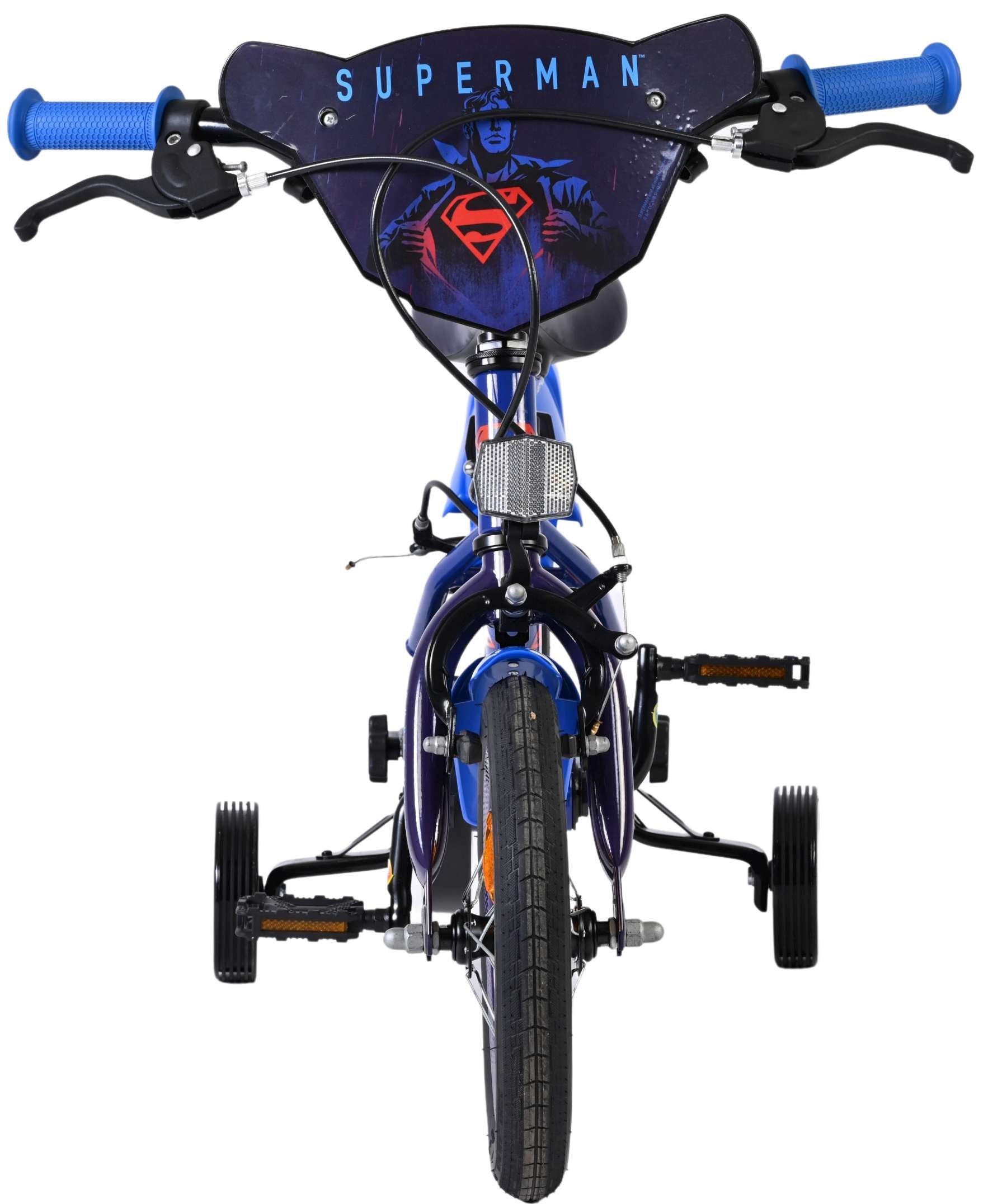Volare superman kinderfiets - jongens - 12 inch - blauw - twee handremmen