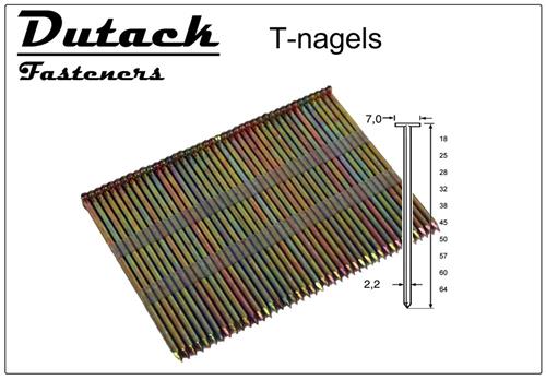 Dutack t-nagels | 64mm | 1000 stuks - 5220043