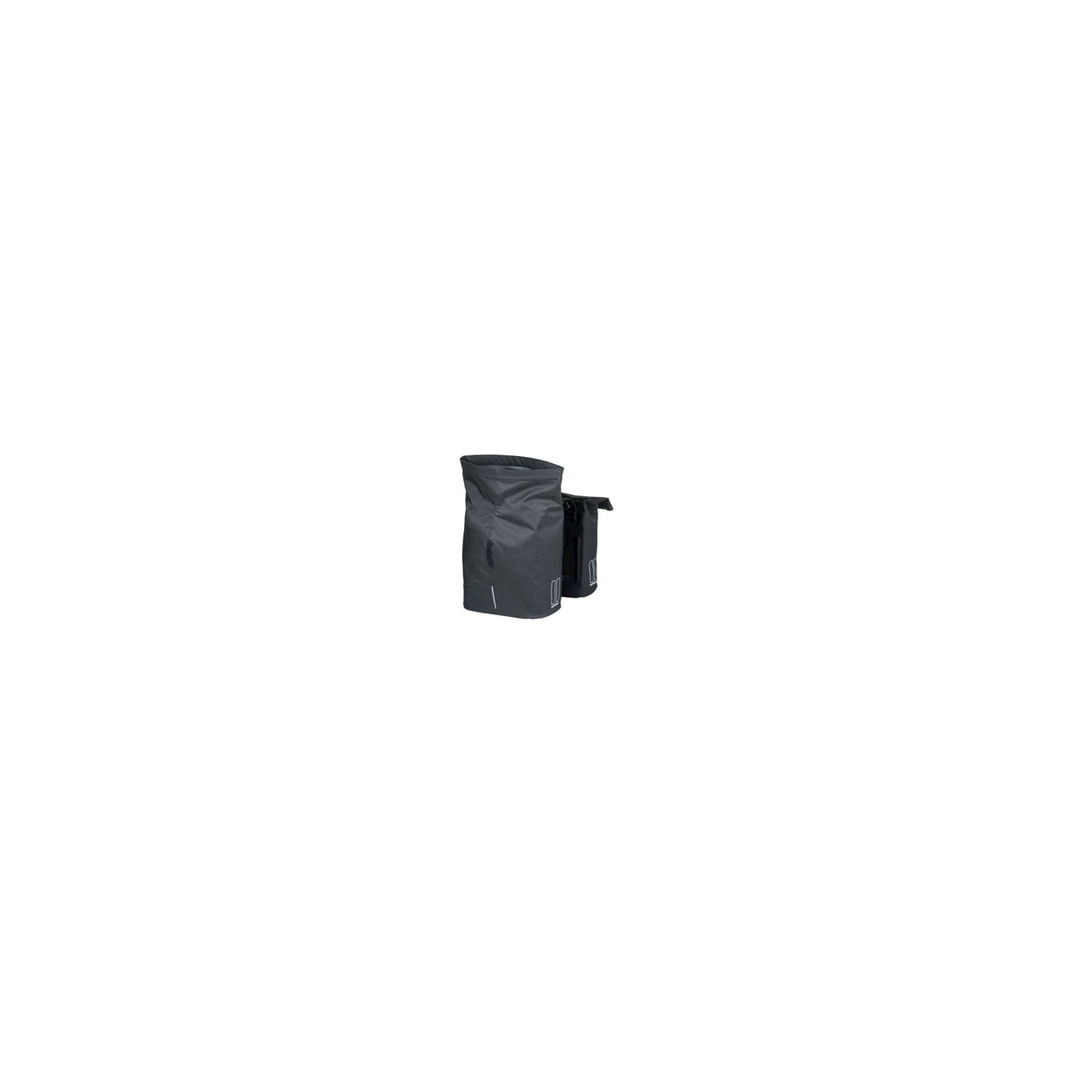 Basil City dubbele fietstas - waterafstotend polyester - zwart - Universal Bridge systeem - 28-32L