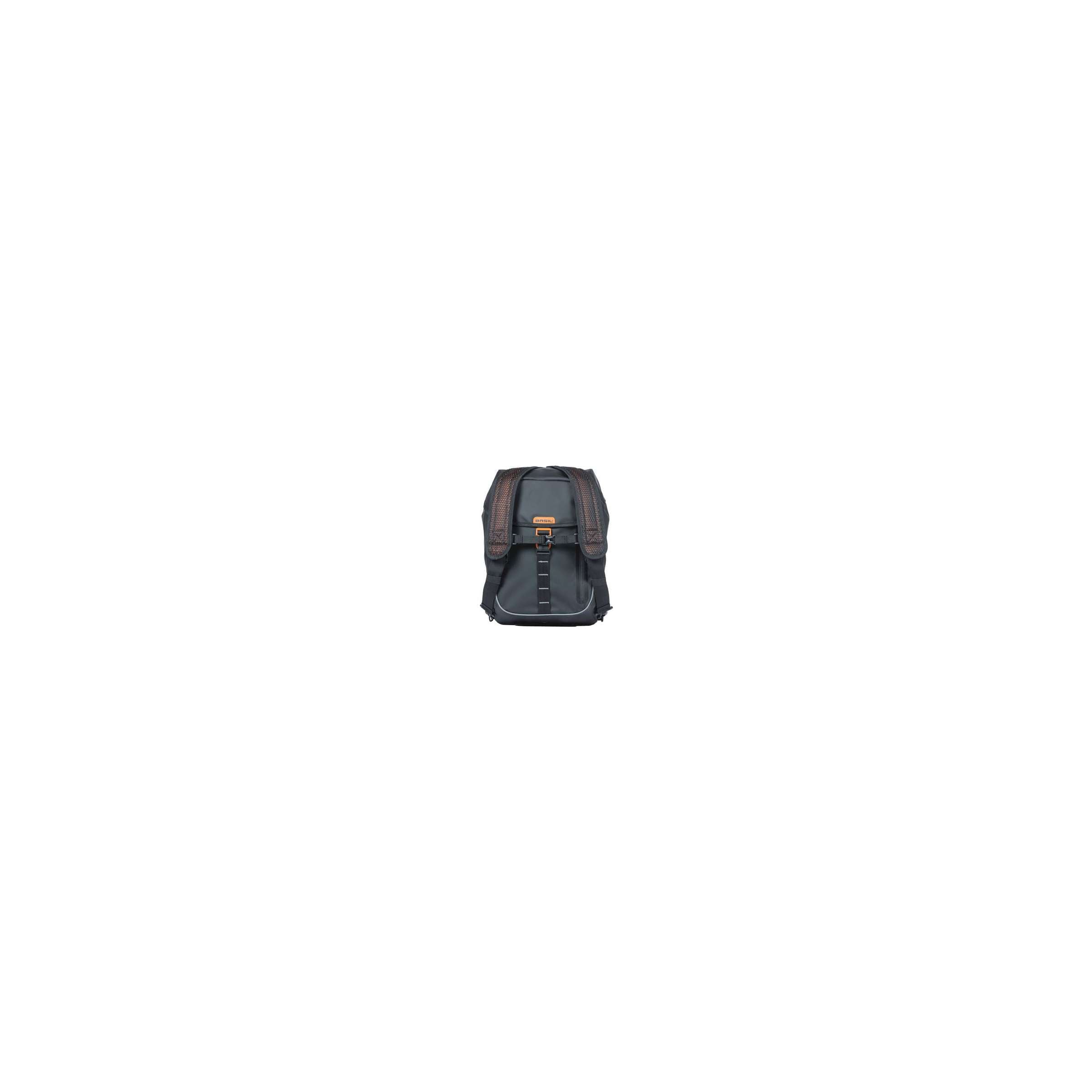 Basil Miles Tarpaulin Bicycle Backpack - Waterproof Black Backpack for Men and Women, 17 Liter Capacity