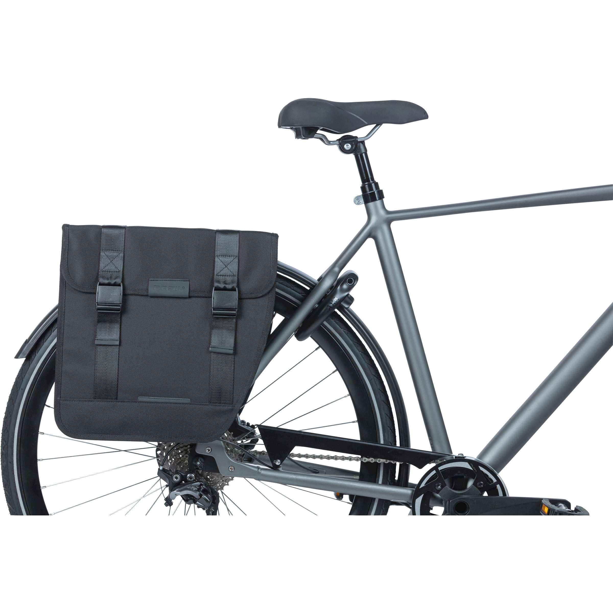 Basil Tour dubbele fietstas zwart 35L