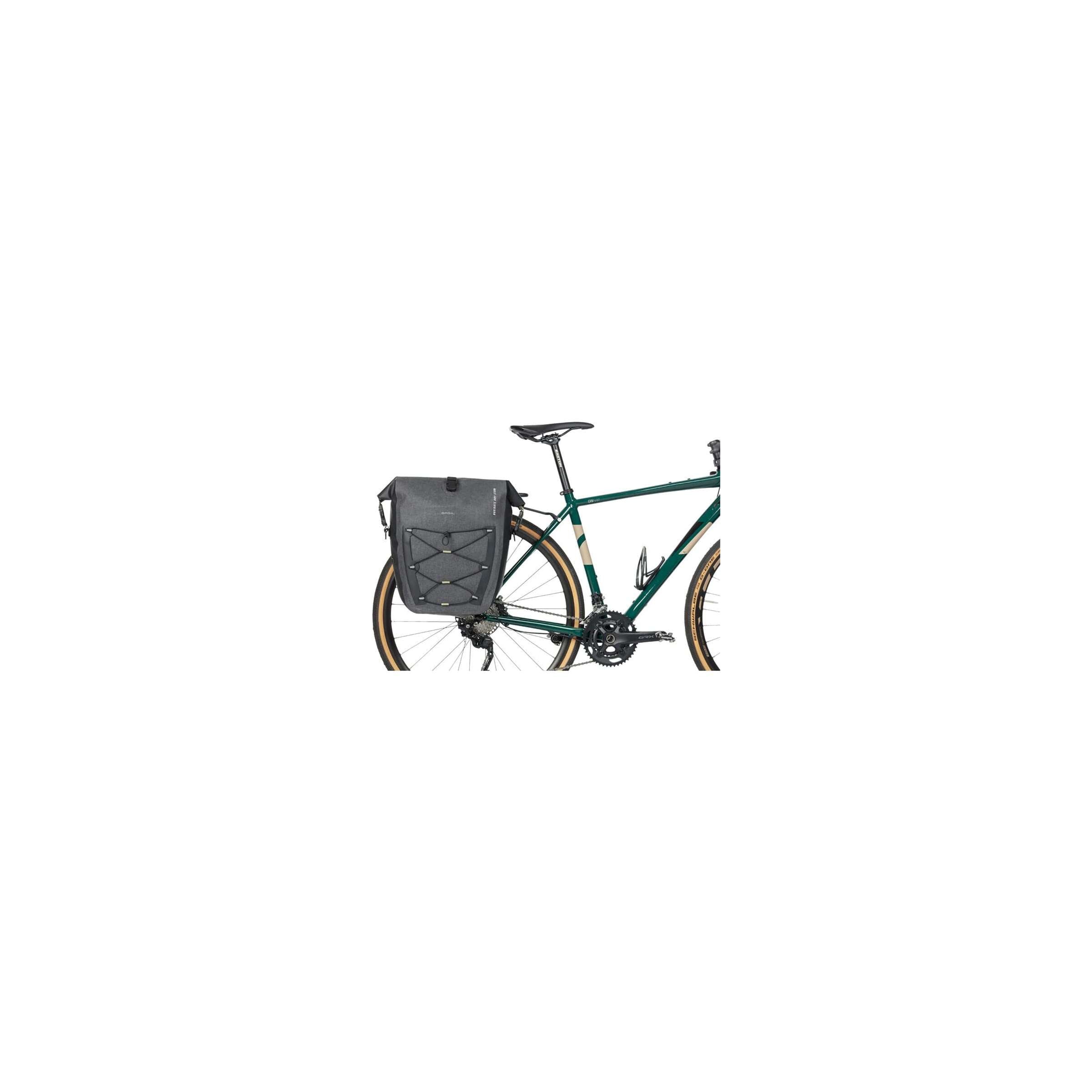 Basil Navigator Storm MIK SIDE fietstas - sportieve en functionele enkele fietstas - zwart - 100% waterdicht