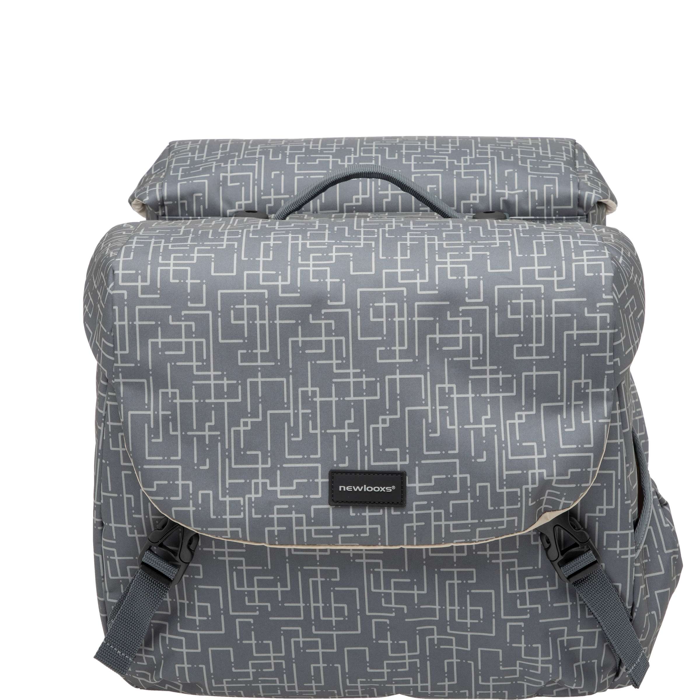 Mondi Joy Dubbele Fietstas - Racktime Snap-it - Waterafstotend Polyester - 38L - Ivy Walnoot