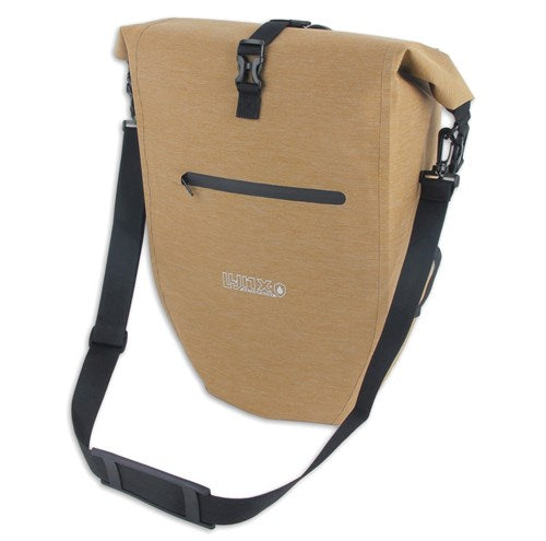 Lynx fietstas enkel tpu 28l bruin waterdicht e-bike hayes
