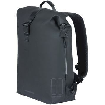 Basil SoHo MIK Side fietsschoudertas - zwart, waterdicht, PU, Nordlicht LED, 17l
