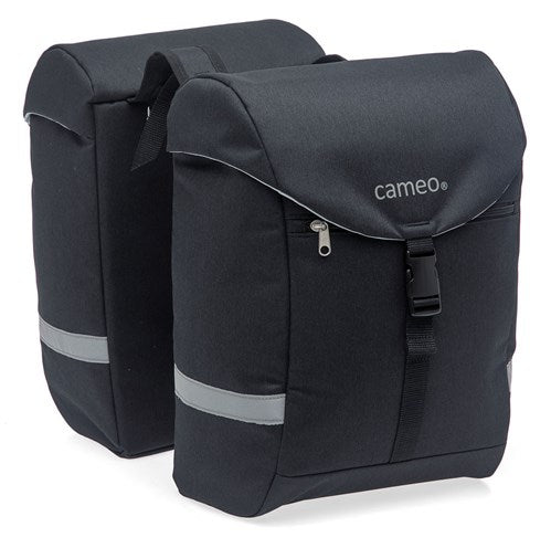 Cameo Sports Dubbele Fietstas Zwart 28L