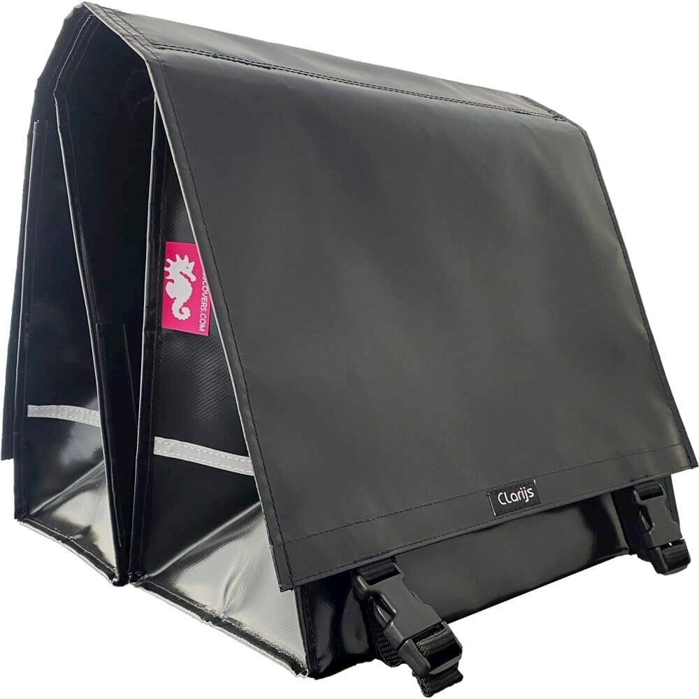 Clarijs fietstas dubbel xl pvc 46l met behuizing zwart
