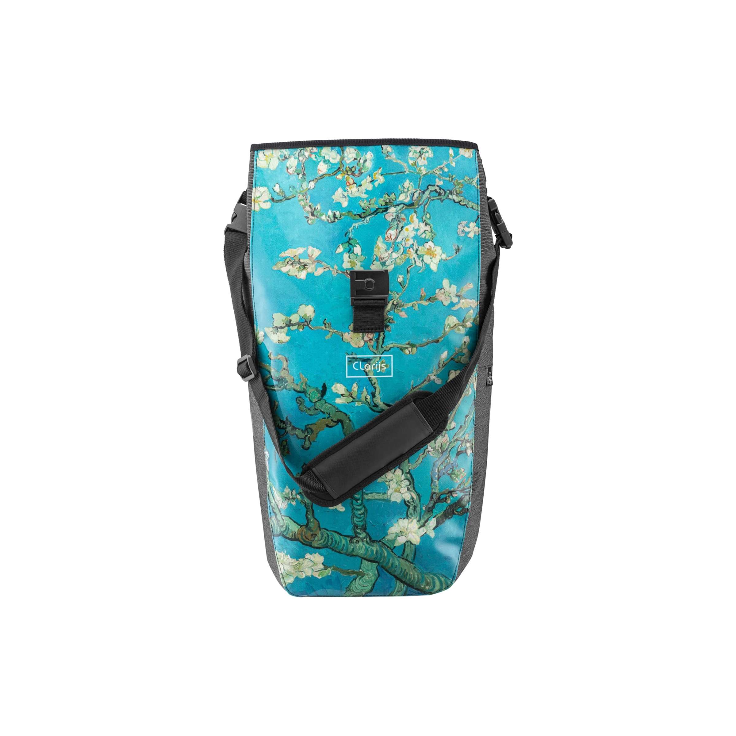 Clarijs fietstas solobag 24l van gogh amandelbloesem