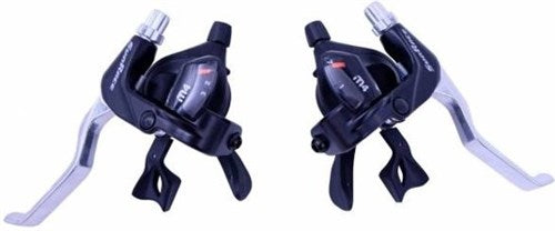 Spanninga verstellerset 3 x 7 speed sunrace - met remhendel - complete set - zwart