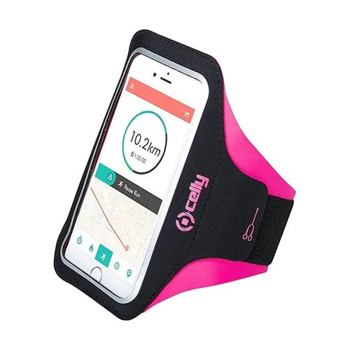 Abi celly telefoon houder armband roze tot 6.2