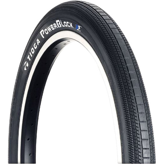 Buitenband tioga 20-11 8 28-451 bmx zwart vermogensblok